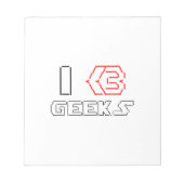 I Heart Geeks ASCII ART Notizblock (Vorderseite)
