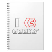 I Heart Geeks ASCII ART Notizblock (Vorderseite)