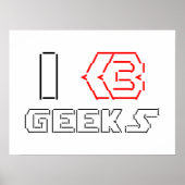 I Heart Geeks ASCII ART Poster (Vorne)
