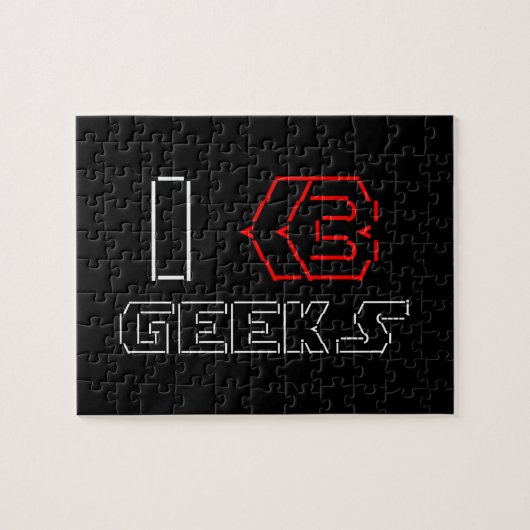 I Heart Geeks ASCII ART Puzzle (Horizontal)