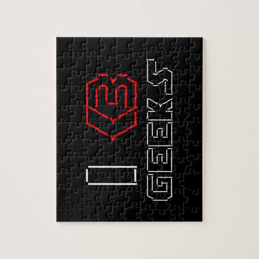 I Heart Geeks ASCII ART Puzzle (Vertikal)