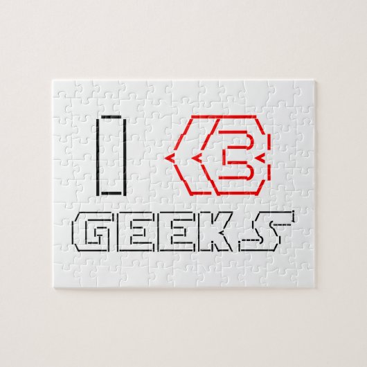 I Heart Geeks ASCII ART Puzzle (Horizontal)