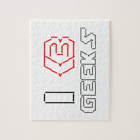 I Heart Geeks ASCII ART Puzzle (Vertikal)