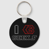 I Heart Geeks ASCII ART Schlüsselanhänger (Vorderseite)