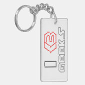 I Heart Geeks ASCII ART Schlüsselanhänger (Vorderseite links)
