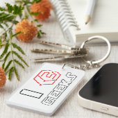 I Heart Geeks ASCII ART Schlüsselanhänger (Vorderseite rechts)