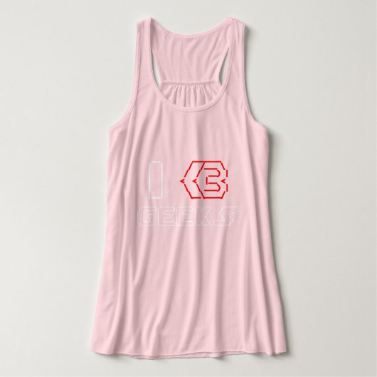 I Heart Geeks ASCII ART Tank Top (Design Vorderseite)