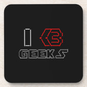 I Heart Geeks ASCII ART Untersetzer (Vorderseite)