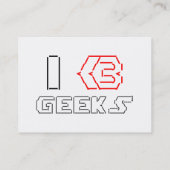 I Heart Geeks ASCII ART Visitenkarte (Rückseite)
