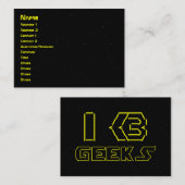 I Heart Geeks ASCII ART Visitenkarte (Vorne/Hinten)