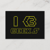 I Heart Geeks ASCII ART Visitenkarte (Rückseite)