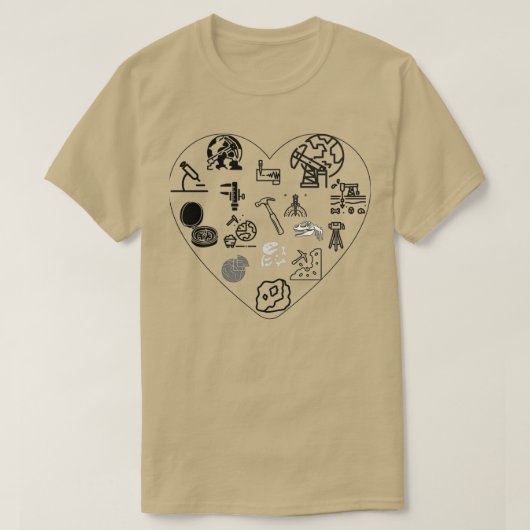 i heart geology i love earth science geoscience T-Shirt (Design vorne)