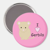 I Heart Gerbils Magnet (Vorderseite/Rückseite)