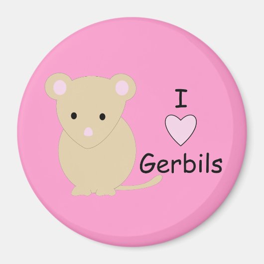 I Heart Gerbils Magnet (Vorne)