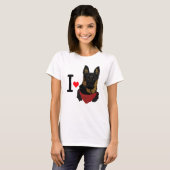 I Heart German Shepherd I Liebe Schäfer T-Shirt (Vorne ganz)