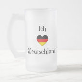 "I Heart Germany" Deutscher Prix World Traveller Mattglas Bierglas (Links)