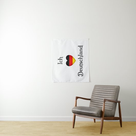 "I Heart Germany" Deutscher Prix World Traveller Wandteppich (Beispiel)