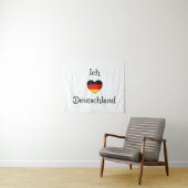 "I Heart Germany" Deutscher Prix World Traveller Wandteppich (Beispiel (Horizontal))