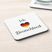 "I heart Germany" Deutscher Reisender Getränkeuntersetzer (Linke Seite)