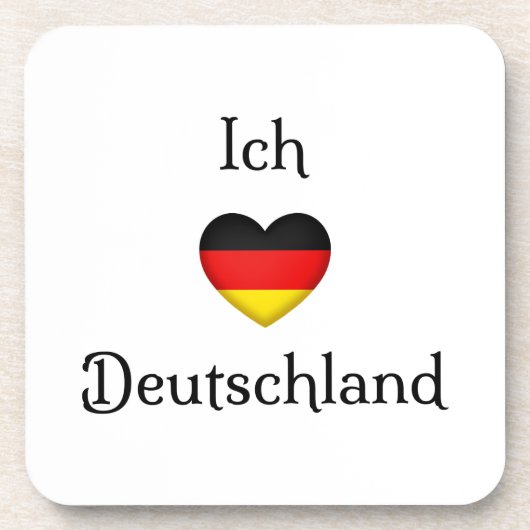 "I heart Germany" Deutscher Reisender Getränkeuntersetzer (Vorderseite)