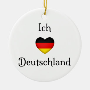 "I heart Germany" Deutscher Reisender Keramik Ornament