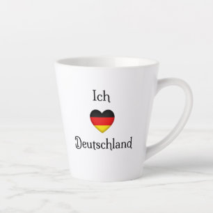 "I heart Germany" Deutscher Reisender Milchtasse