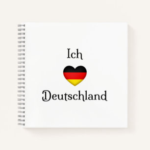 "I heart Germany" Deutscher Reisender Notizblock