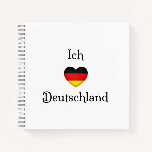 "I heart Germany" Deutscher Reisender Notizblock (Vorderseite)