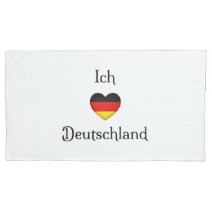 "I heart Germany" "Ich Liebe Deutschland" Deutsch Kissenbezug