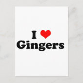 I Heart Gingers Postkarte (Vorderseite)