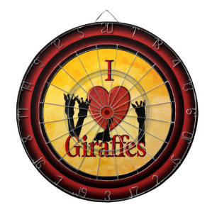 I Heart Giraffs Regulation Dart Board Dartscheibe