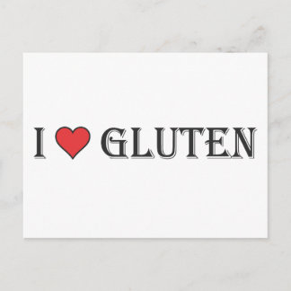 I Heart Gluten - Clear Background Postkarte