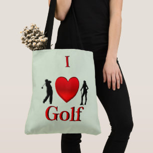 I Heart Golf Green Tasche