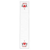 I Heart Golf Mittelgroßer Tischläufer (Vorderseite)