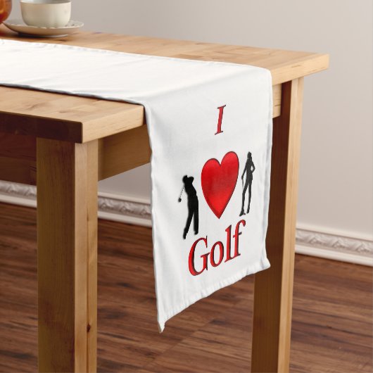 I Heart Golf Mittelgroßer Tischläufer (Beispiel)
