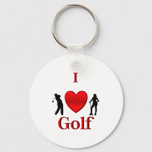 I Heart Golf Schlüsselanhänger (Vorderseite)
