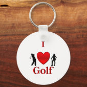 I Heart Golf Schlüsselanhänger (Vorderseite)