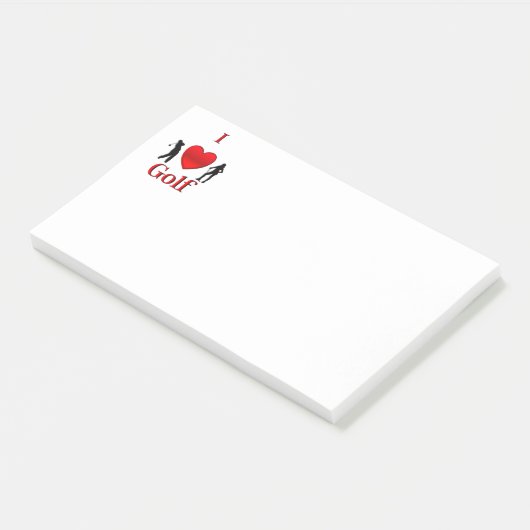 I Heart Golf Sport Post-it Klebezettel (angewinkelt)
