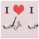 I heart golf - Text in pastellrosa Stoff (Nahaufnahme)
