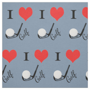 I heart golf - Text in verblasster Farbe Stoff