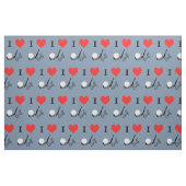 I heart golf - Text in verblasster Farbe Stoff (Fat Quarter (45,7 x 55,9 cm))