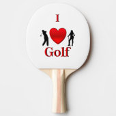 I Heart Golf Tischtennis Schläger (Vorderseite)