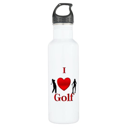 I Heart Golf Trinkflasche (Vorderseite)