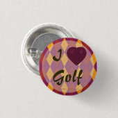I Heart Golf Tropical Raute Button (Vorne & Hinten)