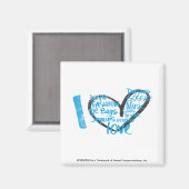 I Heart Graffiti Aqua Magnet (Vorderseite/Rückseite)