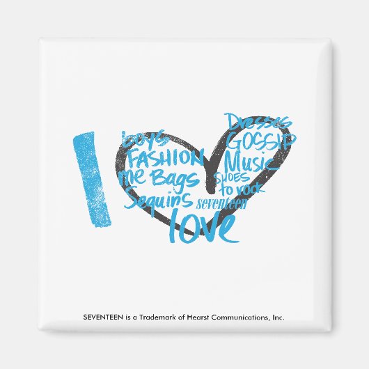 I Heart Graffiti Aqua Magnet (Vorne)