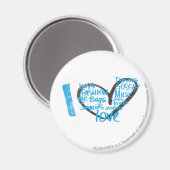 I Heart Graffiti Aqua Magnet (Vorderseite/Rückseite)