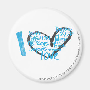 I Heart Graffiti Aqua Magnet