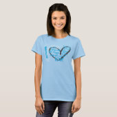 I Heart Graffiti Aqua T-Shirt (Vorne ganz)