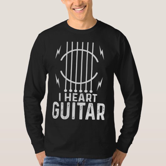 I Heart Guitar   Guitarist T-Shirt (Vorderseite)